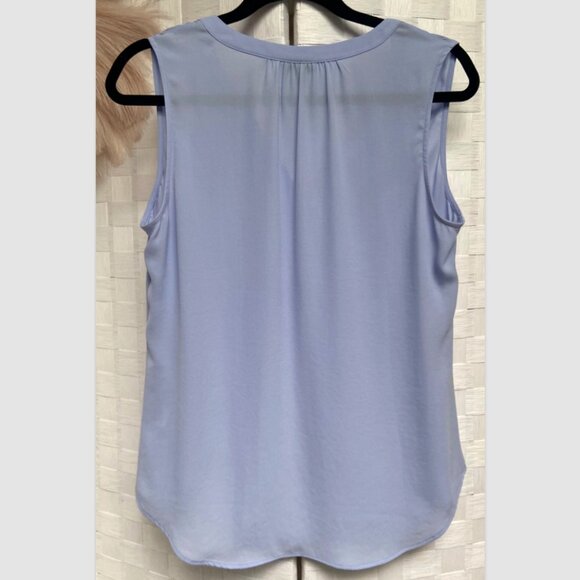 Talbots Light Blue Sleeveless V-Neck Blouse Top Size M - Picture 4 of 6